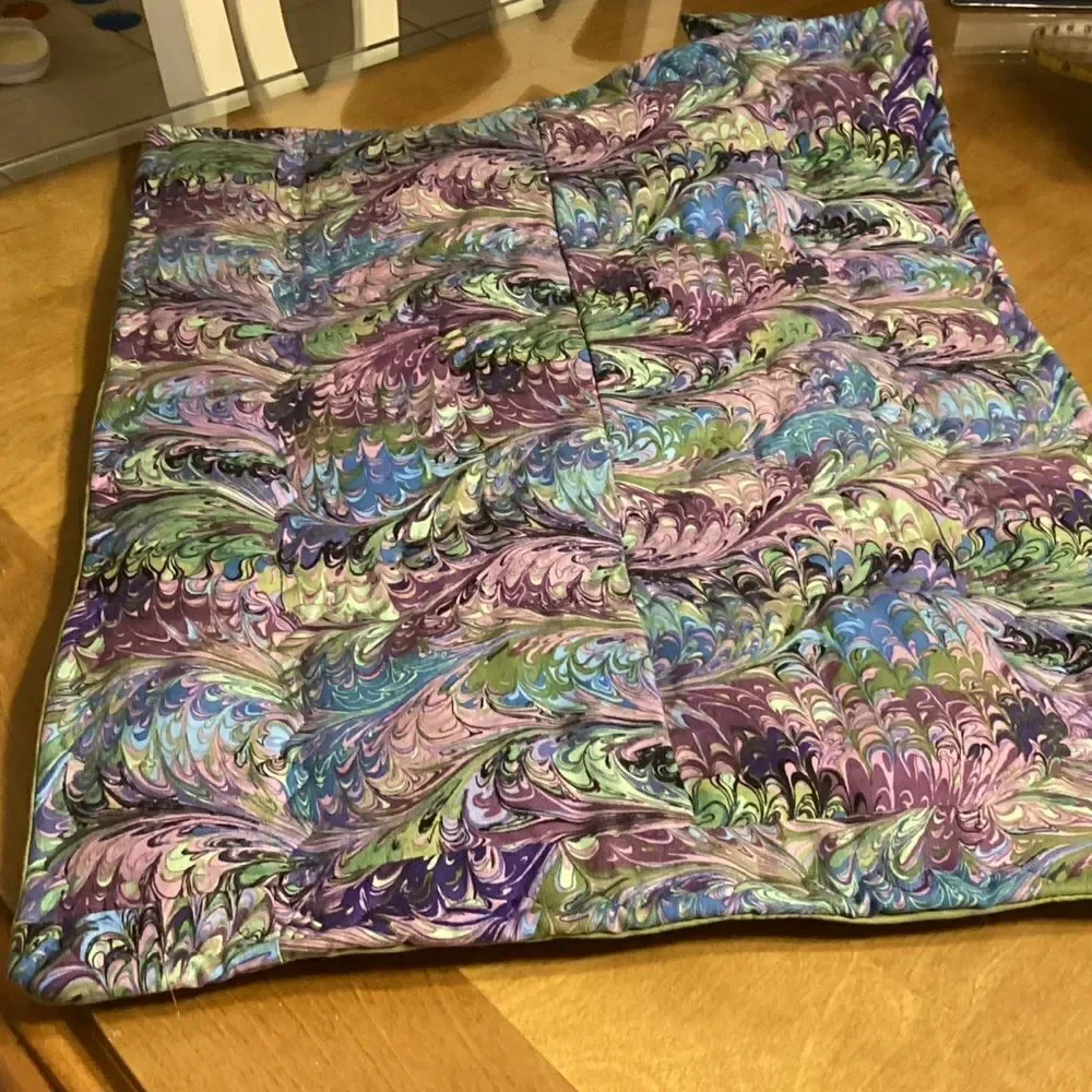 NWOT. Hand Crafted Reversible Stuffed Animal/Doll Quilt with Pillow Set